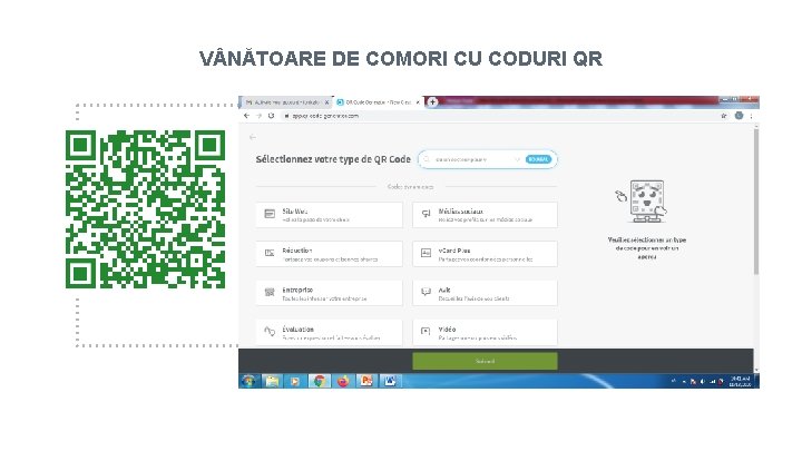 V NĂTOARE DE COMORI CU CODURI QR 