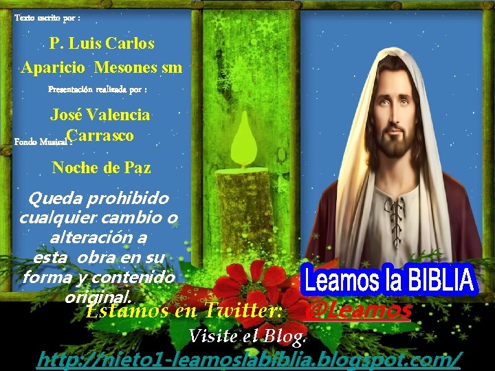Texto escrito por : P. Luis Carlos Aparicio Mesones sm Presentación realizada por : Texto escrito por : P. Luis Carlos Aparicio Mesones sm Presentación realizada por :