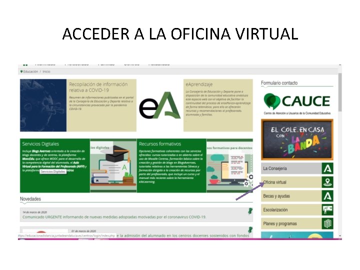 ACCEDER A LA OFICINA VIRTUAL 