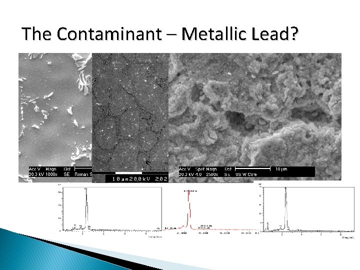 The Contaminant – Metallic Lead? 