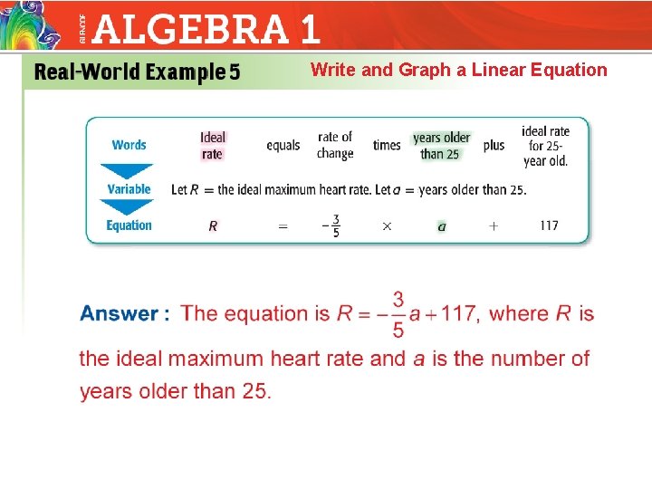 Write and Graph a Linear Equation 