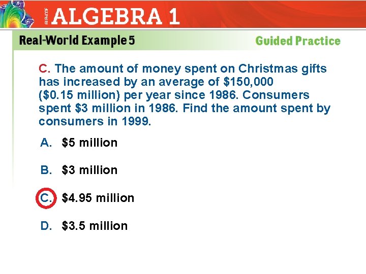 C. The amount of money spent on Christmas gifts has increased by an average