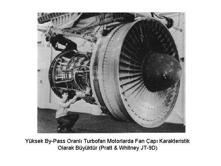Yüksek By-Pass Oranlı Turbofan Motorlarda Fan Çapı Karakteristik Olarak Büyüktür (Pratt & Whitney JT-9