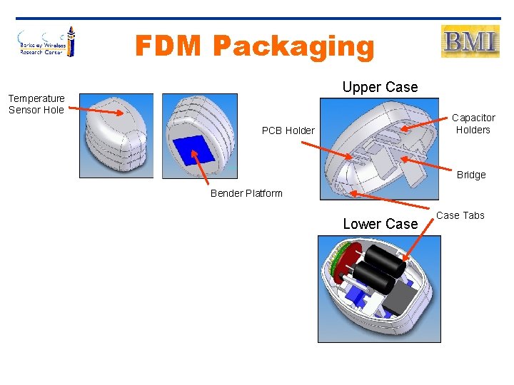 FDM Packaging Upper Case Temperature Sensor Hole Capacitor Holders PCB Holder Bridge Bender Platform