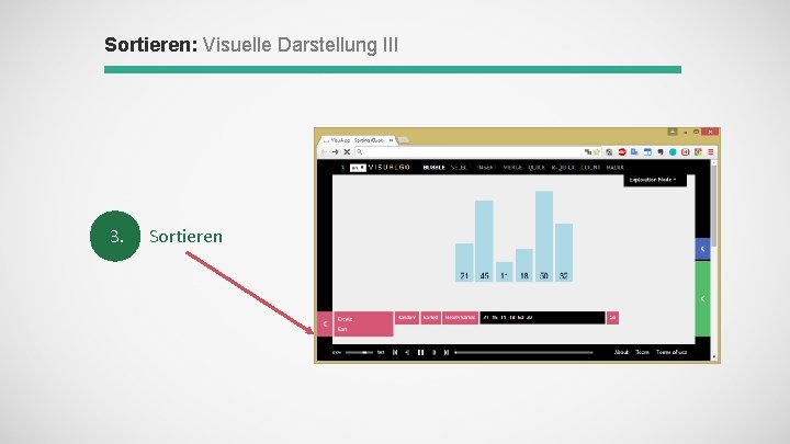 Sortieren: Visuelle Darstellung III 3. Sortieren 