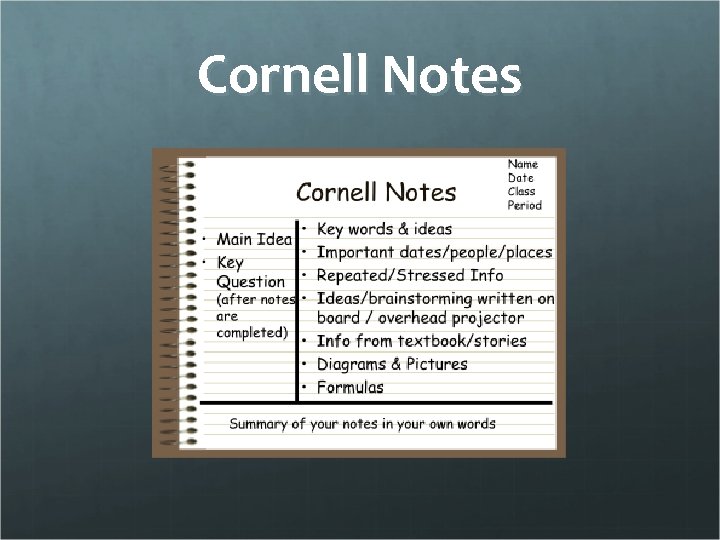 Cornell Notes 