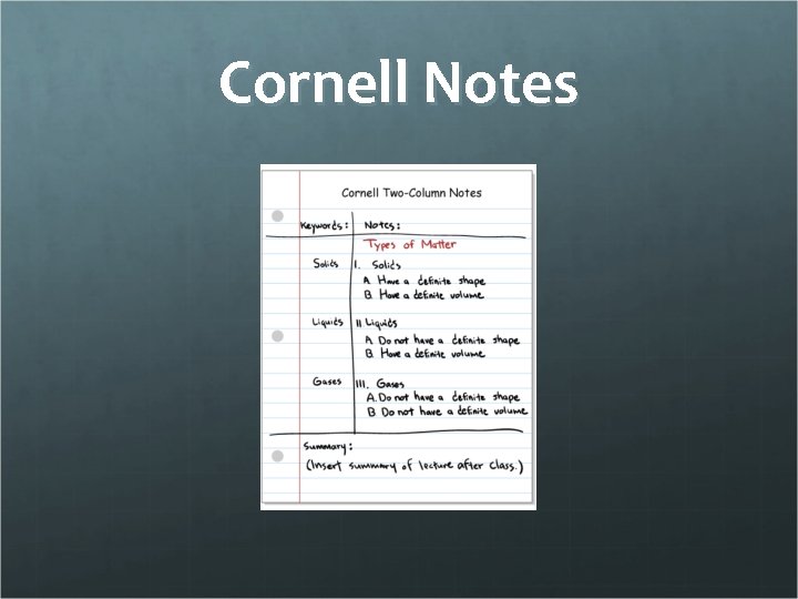 Cornell Notes 