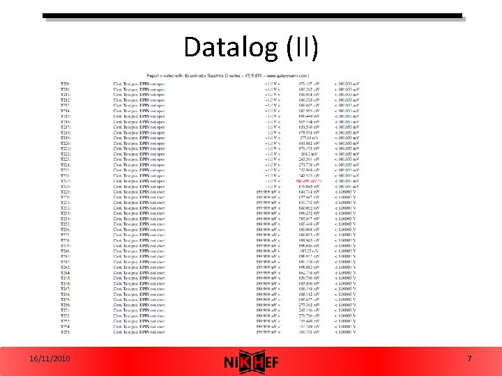 Datalog (II) 16/11/2010 7 