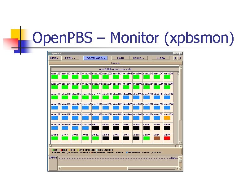 Open. PBS – Monitor (xpbsmon) 