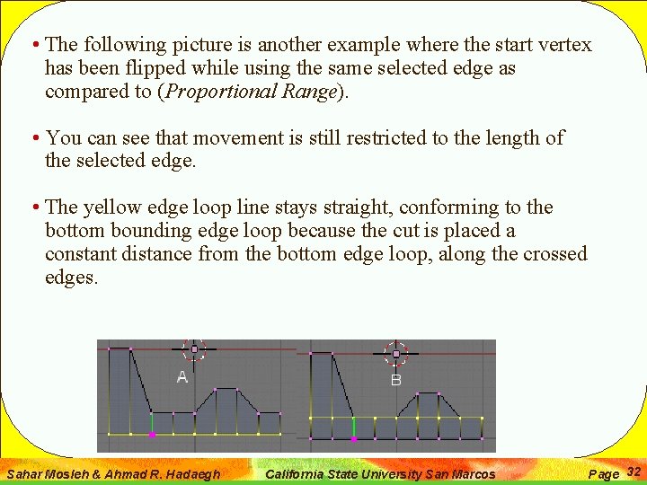  • The following picture is another example where the start vertex has been