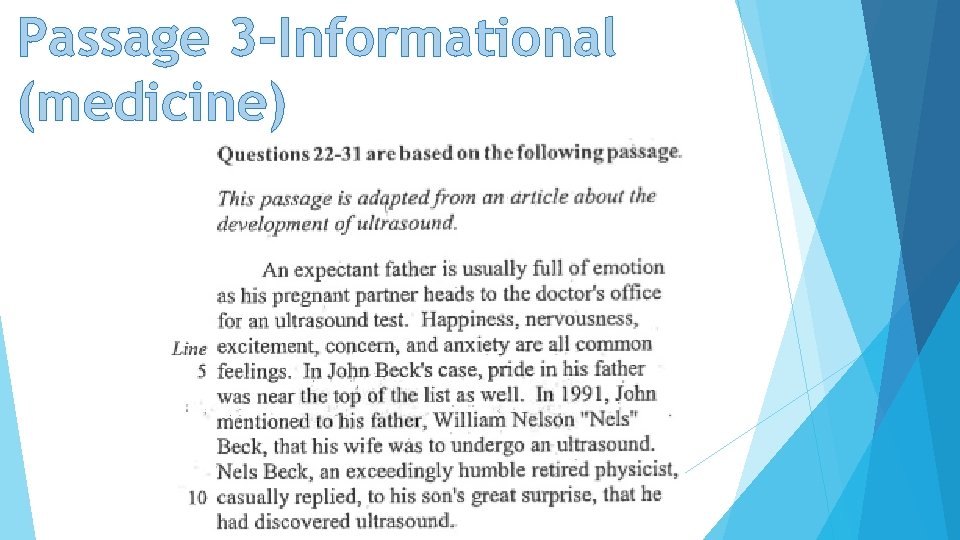 Passage 3 -Informational (medicine) 