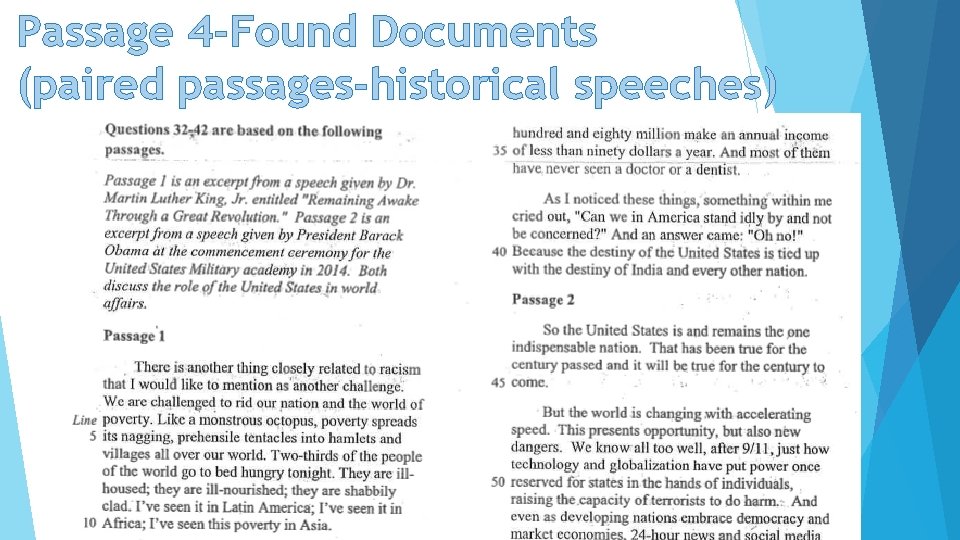 Passage 4 -Found Documents (paired passages-historical speeches) 