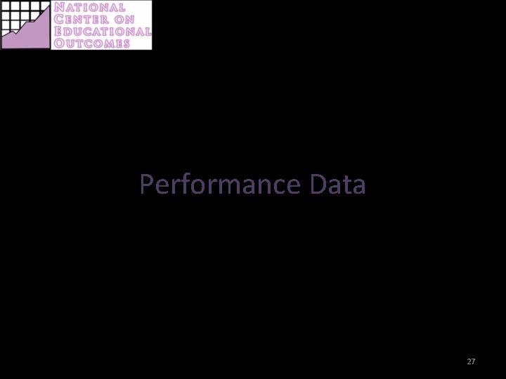 Performance Data 27 