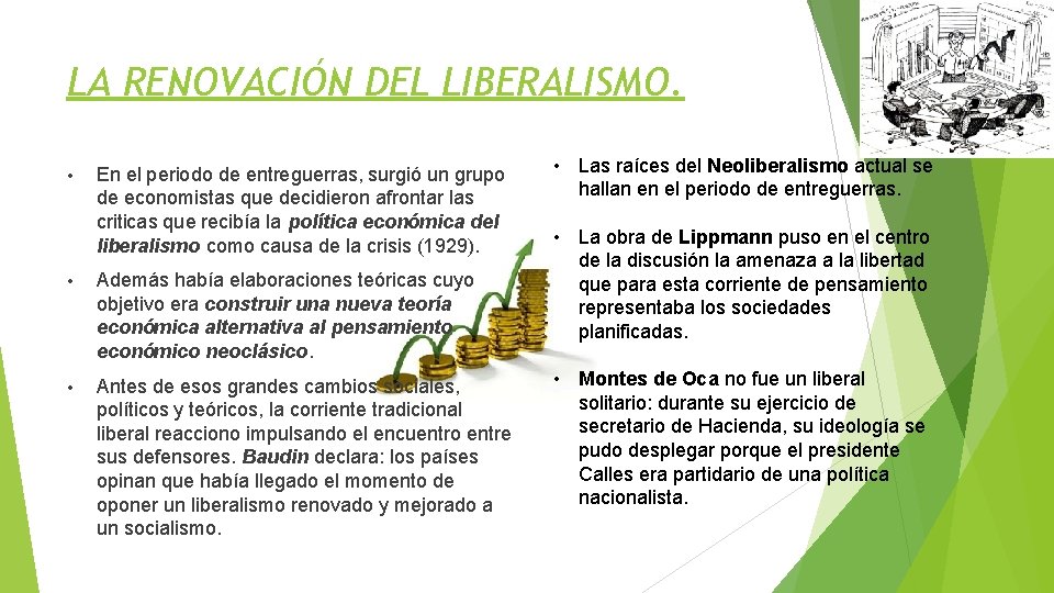 LA RENOVACIÓN DEL LIBERALISMO. • En el periodo de entreguerras, surgió un grupo de