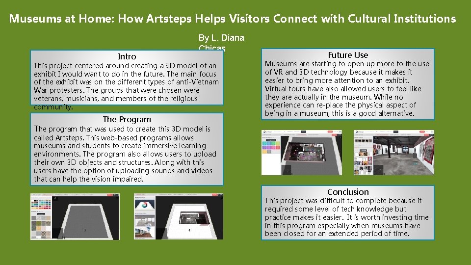 Museums at Home: How Artsteps Helps Visitors Connect with Cultural Institutions Intro By L.