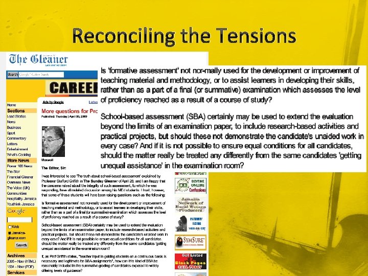 Reconciling the Tensions 