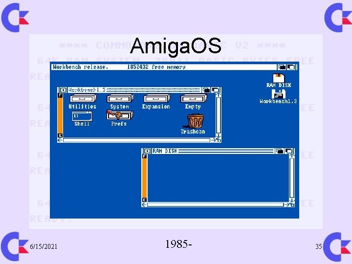 Amiga. OS 6/15/2021 1985 - 35 