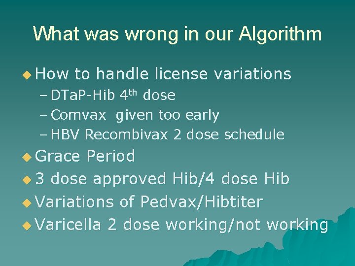 What was wrong in our Algorithm u How to handle license variations – DTa.