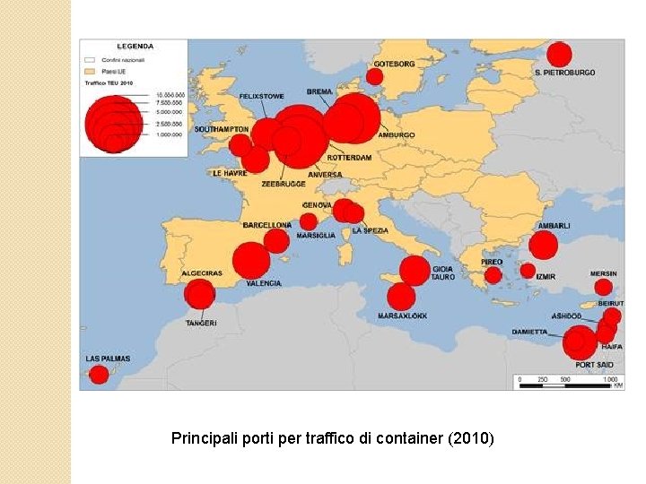 Principali porti per traffico di container (2010) 