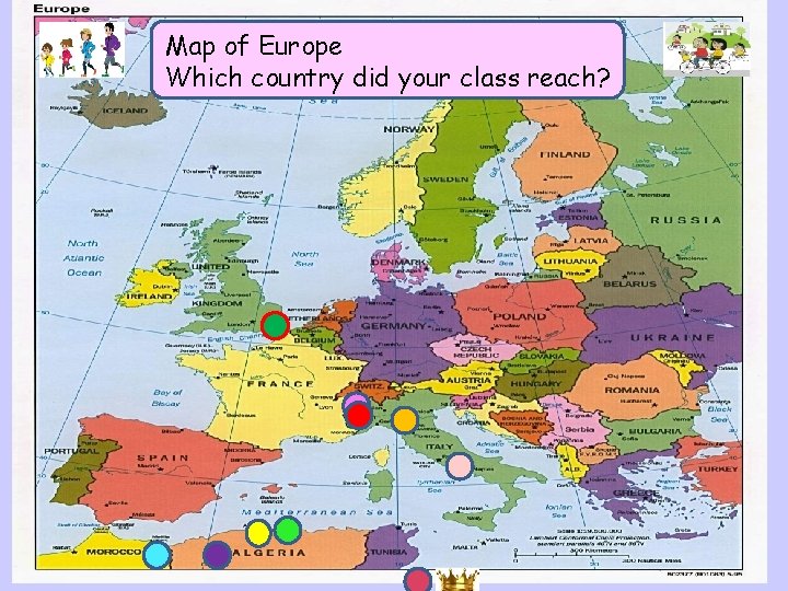 Which Map ofcountry Europe did your class reach? Which country did your class reach?