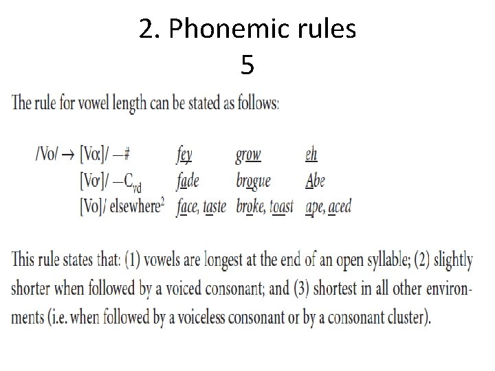 2. Phonemic rules 5 