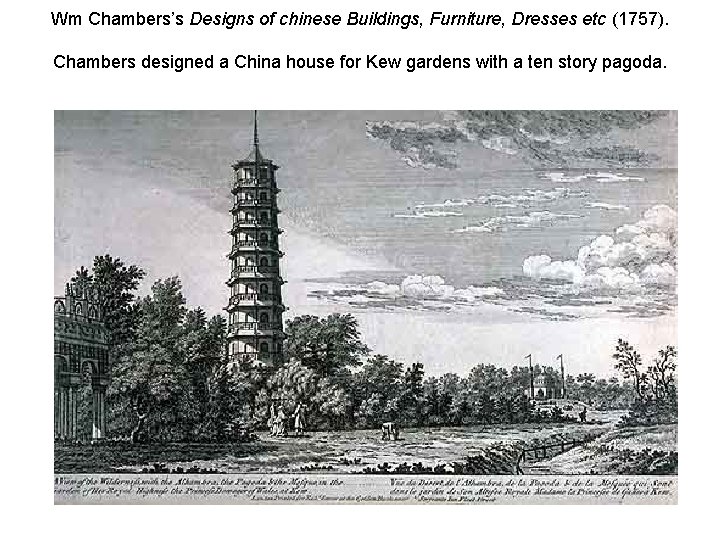 Wm Chambers’s Designs of chinese Buildings, Furniture, Dresses etc (1757). Chambers designed a China Wm Chambers’s Designs of chinese Buildings, Furniture, Dresses etc (1757). Chambers designed a China