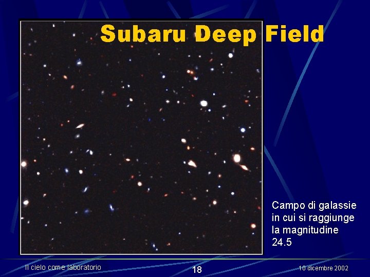 Subaru Deep Field Campo di galassie in cui si raggiunge la magnitudine 24. 5