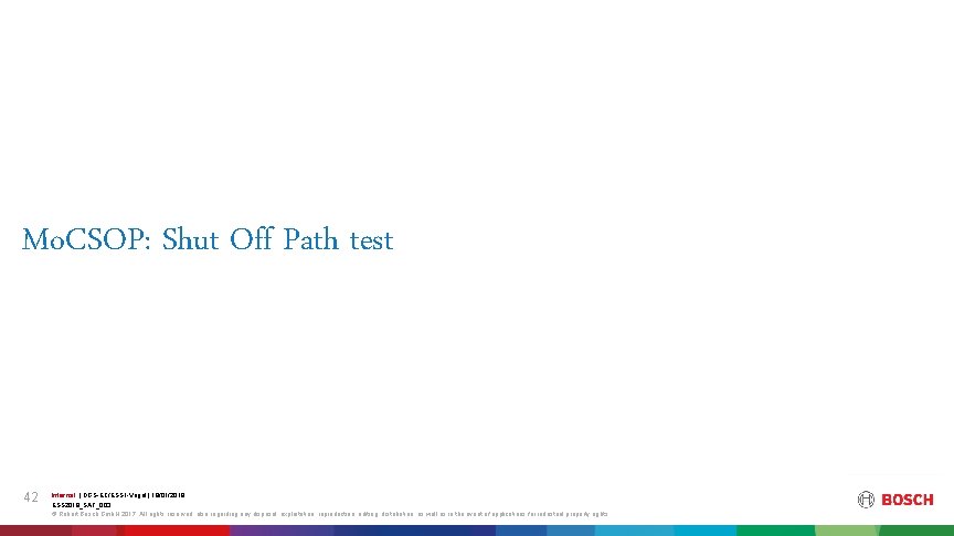 Mo. CSOP: Shut Off Path test 42 Internal | DGS-EC/ESS 1 -Vogel | 18/01/2019