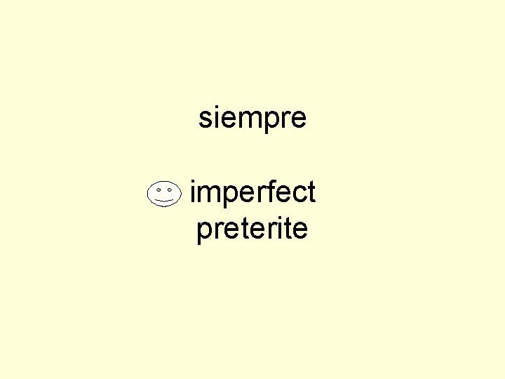 siempre imperfect preterite 
