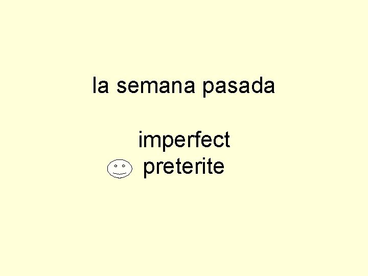 la semana pasada imperfect preterite 