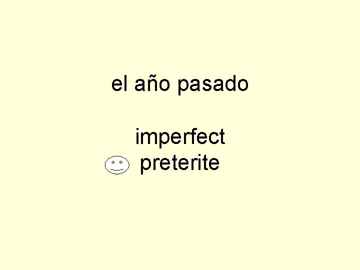 el año pasado imperfect preterite 