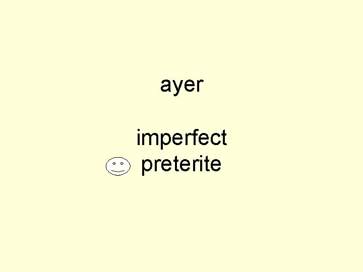 ayer imperfect preterite 