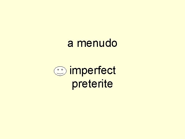 a menudo imperfect preterite 