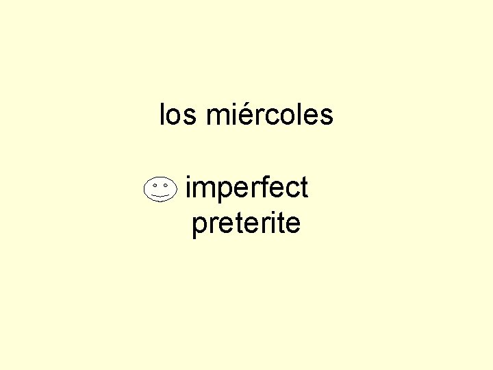 los miércoles imperfect preterite 