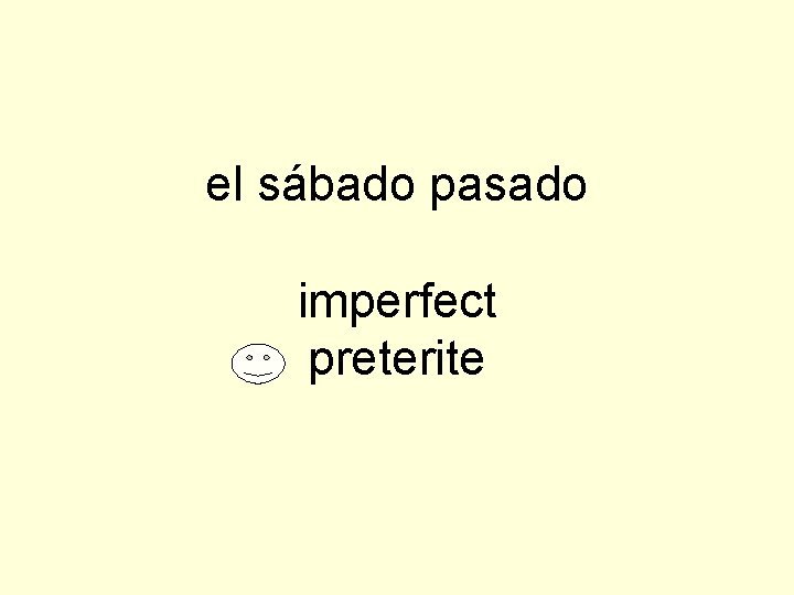 el sábado pasado imperfect preterite 