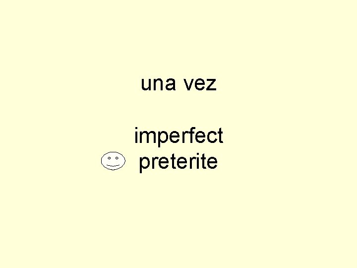 una vez imperfect preterite 