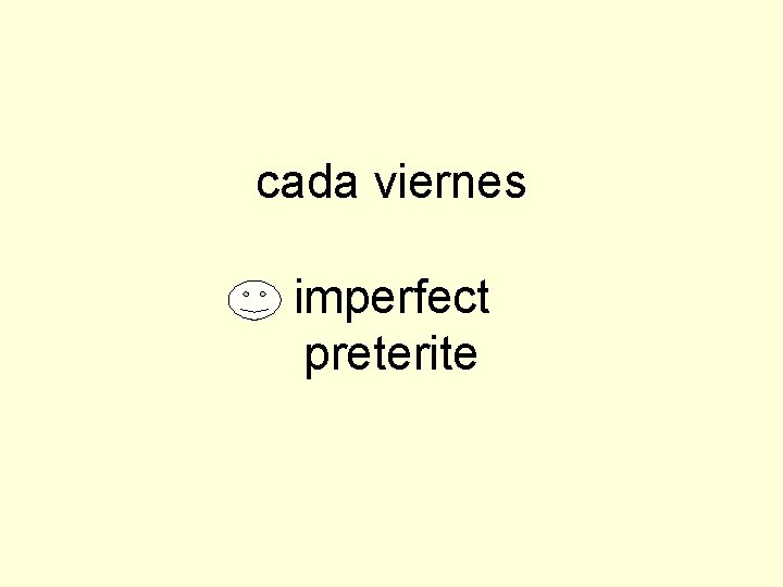 cada viernes imperfect preterite 