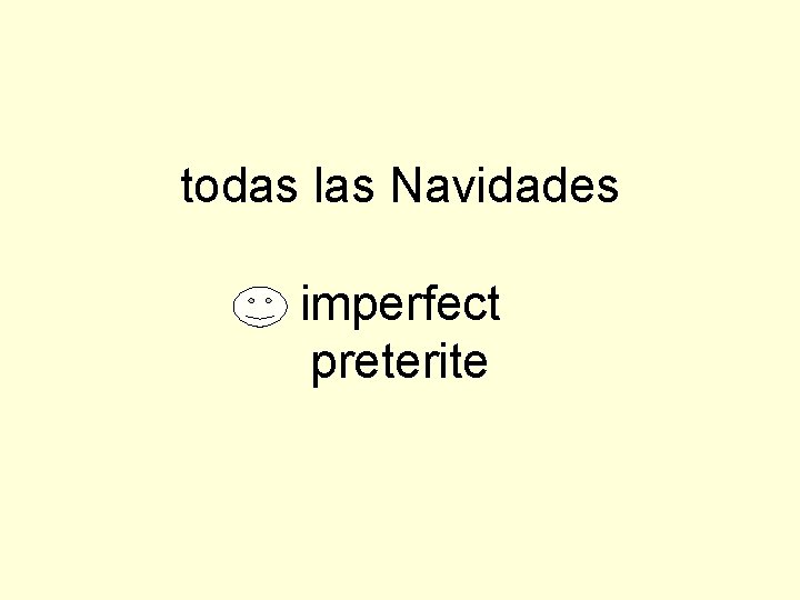 todas las Navidades imperfect preterite 