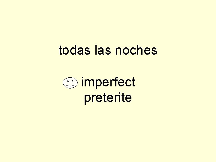 todas las noches imperfect preterite 