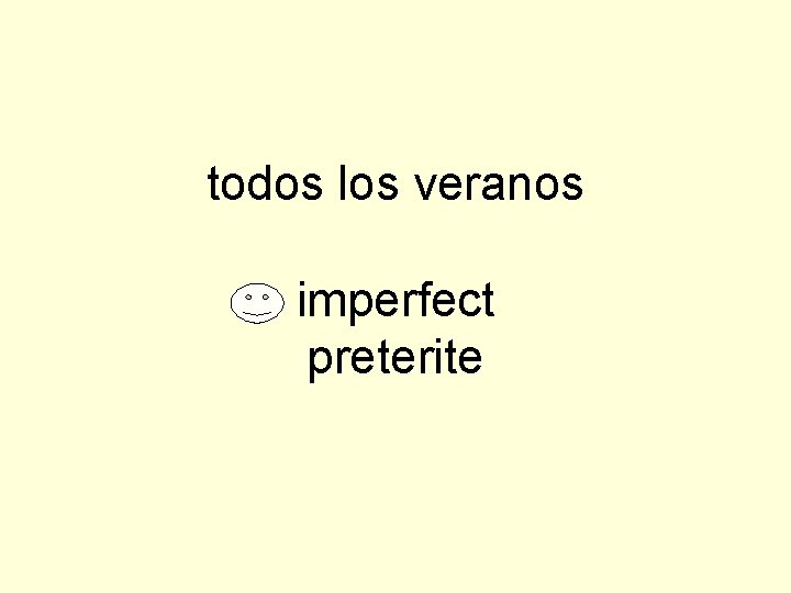 todos los veranos imperfect preterite 