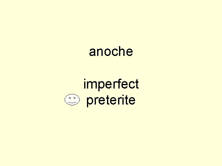 anoche imperfect preterite 