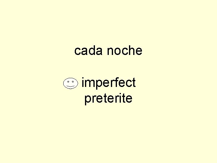 cada noche imperfect preterite 