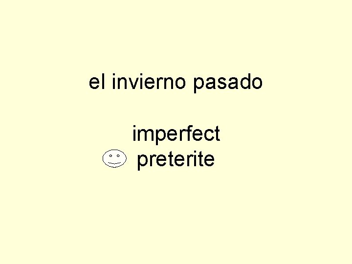 el invierno pasado imperfect preterite 