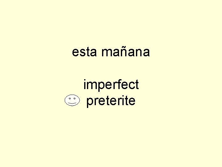 esta mañana imperfect preterite 