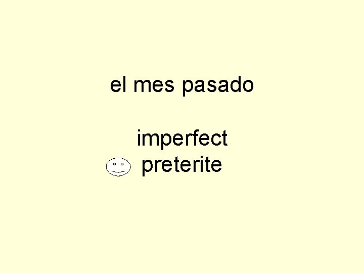 el mes pasado imperfect preterite 