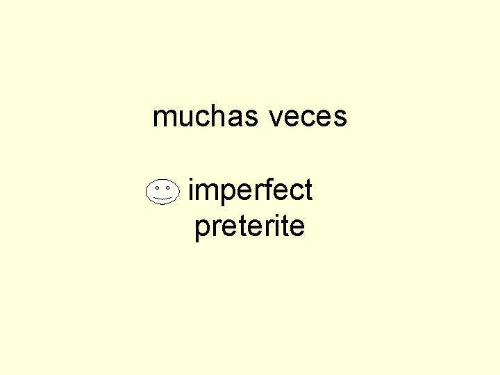 muchas veces imperfect preterite 