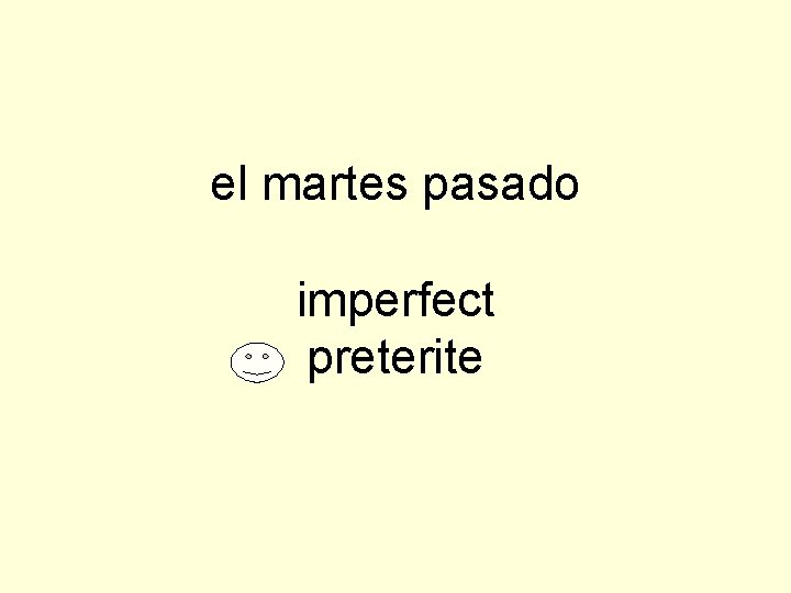 el martes pasado imperfect preterite 