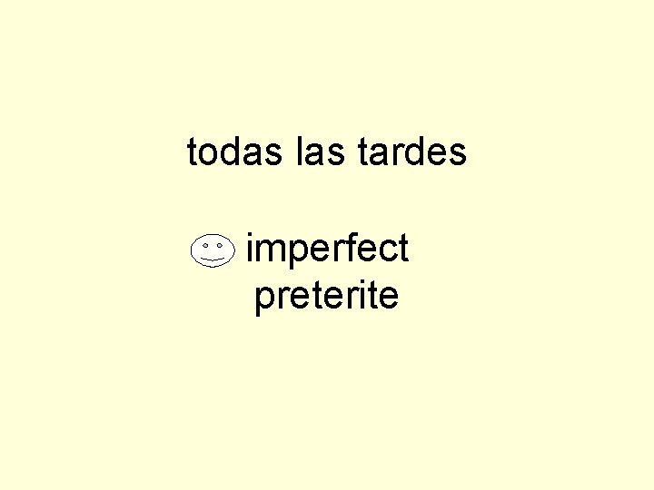 todas las tardes imperfect preterite 