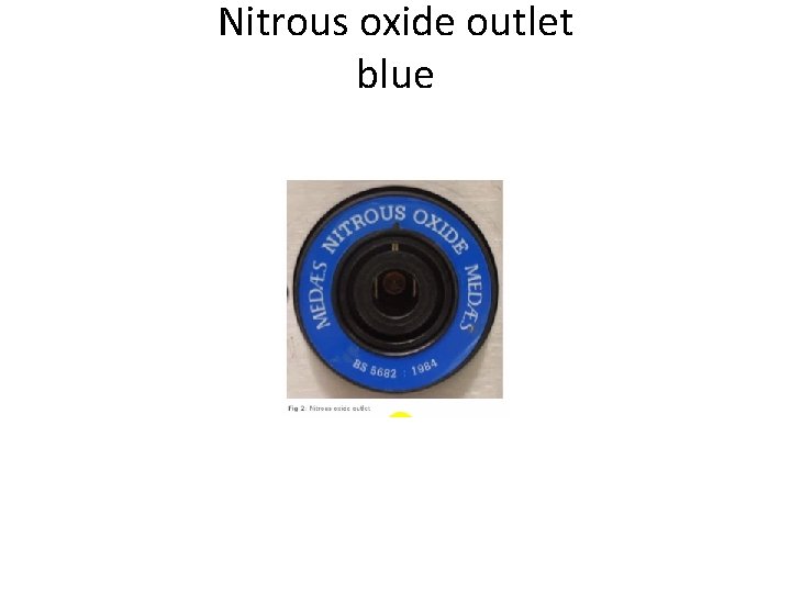 Nitrous oxide outlet blue 