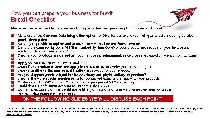 How you can prepare your business for Brexit Checklist Please find below a checklist How you can prepare your business for Brexit Checklist Please find below a checklist